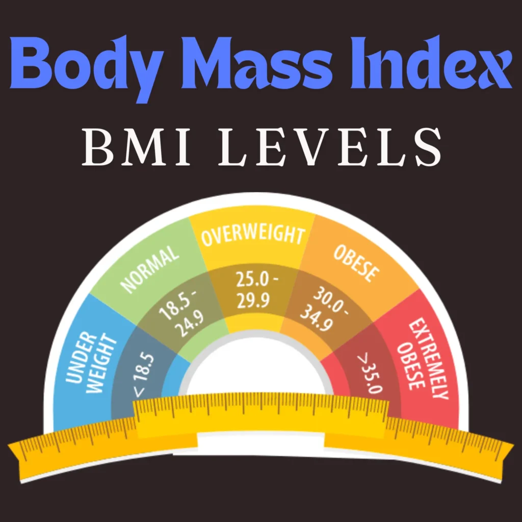 BMI Calculator - Image showcase different levels of BMI along with the type of body each level represent